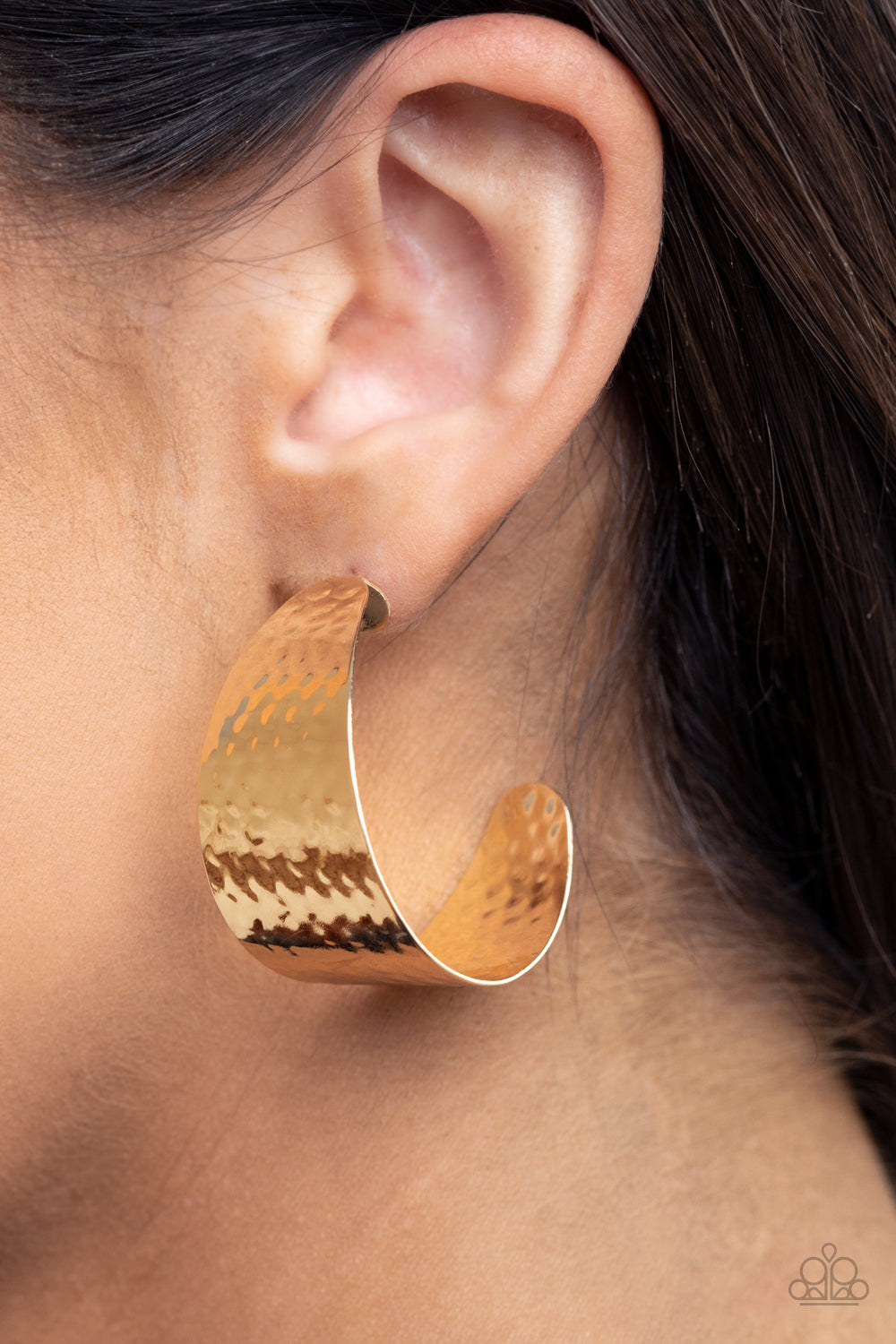 Flatten The Curve - Gold Hoop Earrings