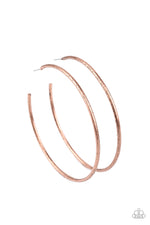 Load image into Gallery viewer, Rustic Roundabout - Copper Hoop Earrings Paparazzi
