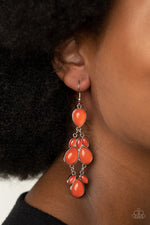 Load image into Gallery viewer, Superstar Social Orange Earrings Paparazzi
