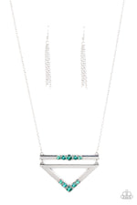 Load image into Gallery viewer, Triangulated Twinkle - Green Necklace
