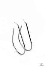 Load image into Gallery viewer, City Curves - Black Hoop Earrings Paparazzi
