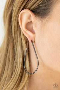 City Curves - Black Hoop Earrings Paparazzi