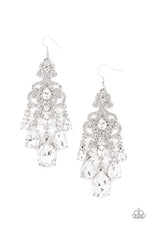 Load image into Gallery viewer, Queen Of All Things Sparkly - White Earrings Paparazzi
