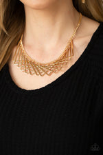 Load image into Gallery viewer, Metro Mirage - Gold Necklace Paparazzi
