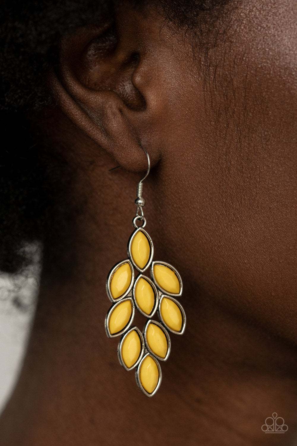 Flamboyant Foliage - Yellow Earrings Paparazzi