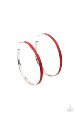 Load image into Gallery viewer, Fearless Flavor - Red Hoop Earrings Paparazzi
