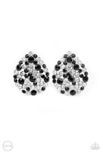 Load image into Gallery viewer, Elite League - Black Clip On Earrings Paparazzi
