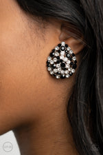 Load image into Gallery viewer, Elite League - Black Clip On Earrings Paparazzi
