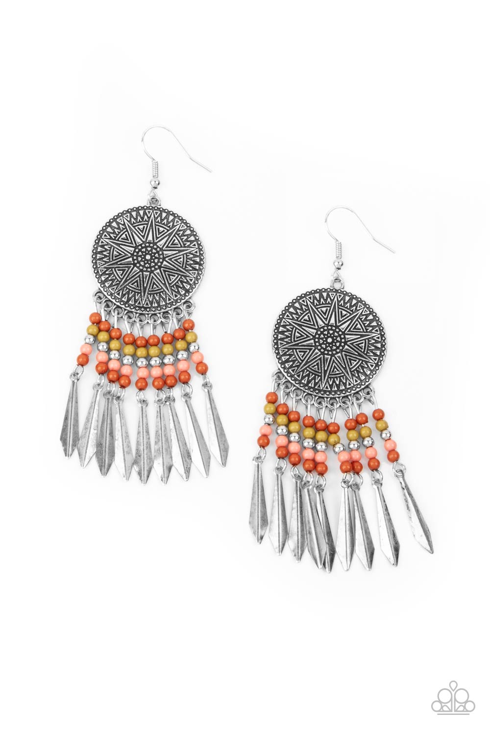 Sun Warrior Multi Color Earrings Paparazzi