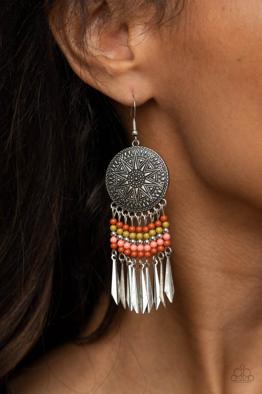 Sun Warrior Multi Color Earrings Paparazzi