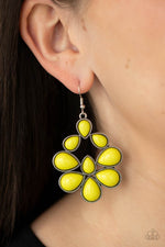 Load image into Gallery viewer, In Crowd Couture Yellow Earrings Paparazzi
