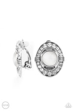 Load image into Gallery viewer, GLOW of Force - White Clip On Earrings Paparazzi
