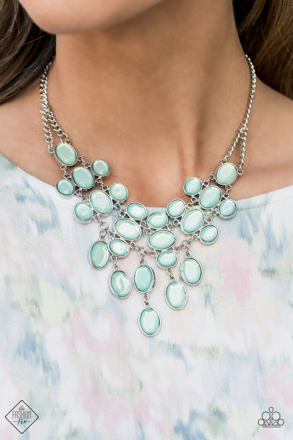 Serene Gleam - Blue Necklace Paparazzi