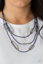 Load image into Gallery viewer, Check Your CORD-inates - Blue Necklace Paparazzi
