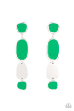 Load image into Gallery viewer, All Out Allure - Green Earrings Paparazzi
