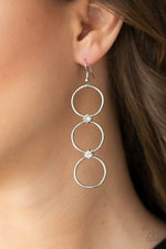 Load image into Gallery viewer, Refined Society - White Earrings Paparazzi
