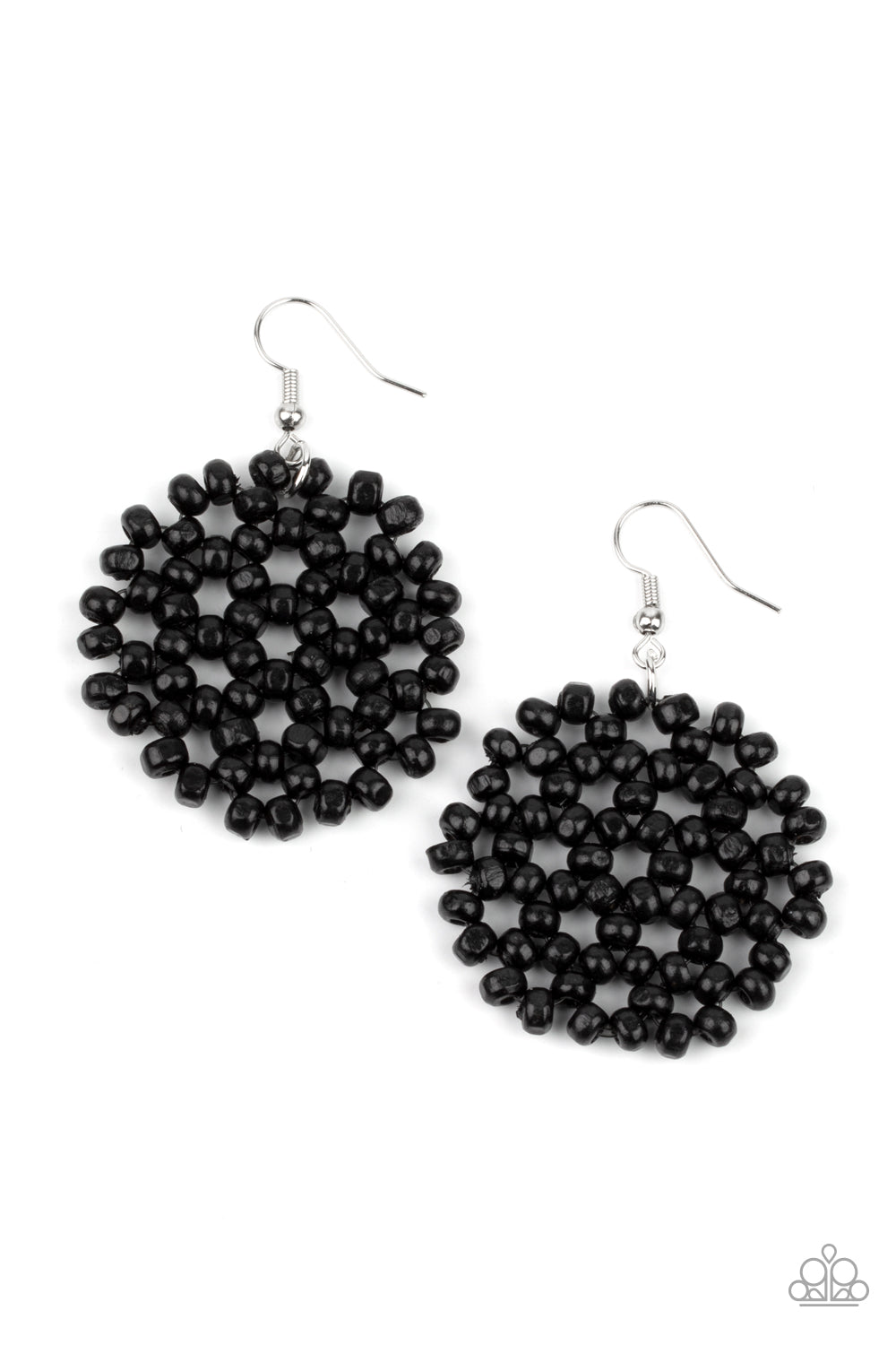 Summer Escapade - Black Wood Earrings Paparazzi