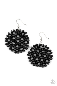 Summer Escapade - Black Wood Earrings Paparazzi