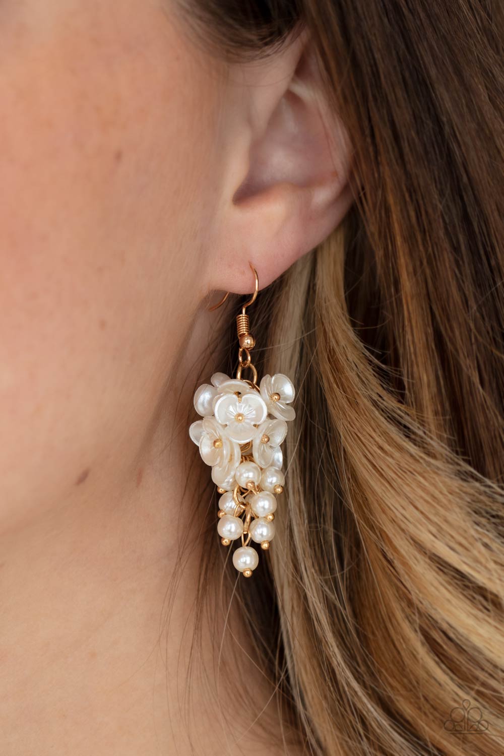 Bountiful Bouquets Gold Earrings Paparazzi