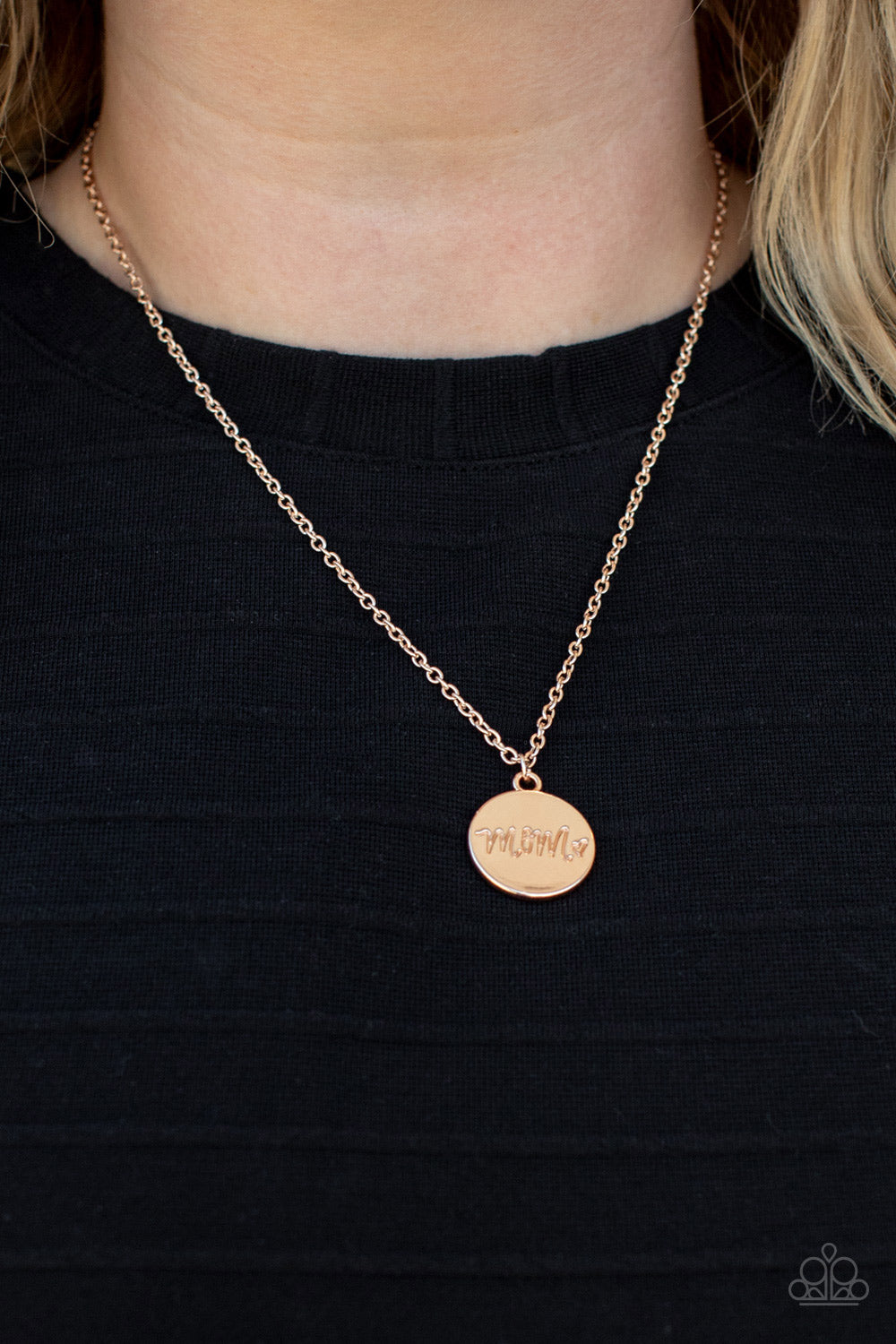 The Cool Mom - Rose Gold Necklace Paparazzi