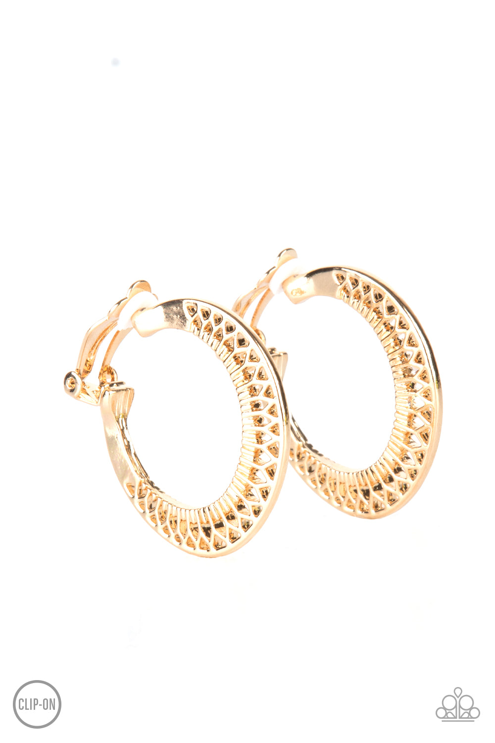 Moon Child Charisma - Gold Clip On Hoop Earrings Paparazzi