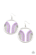 Load image into Gallery viewer, Delightfully Deco - Purple Earrings Paparazzi
