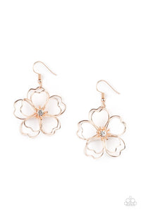 Petal Power - Rose Gold Earrings Paparazzi