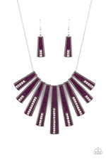 Load image into Gallery viewer, FAN-tastically Deco  Purple Necklace Paparazzi
