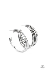 Load image into Gallery viewer, In Sync - Silver Hoop Earrings Paparazzi

