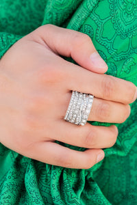 Exclusive Elegance - White Ring Paparazzi