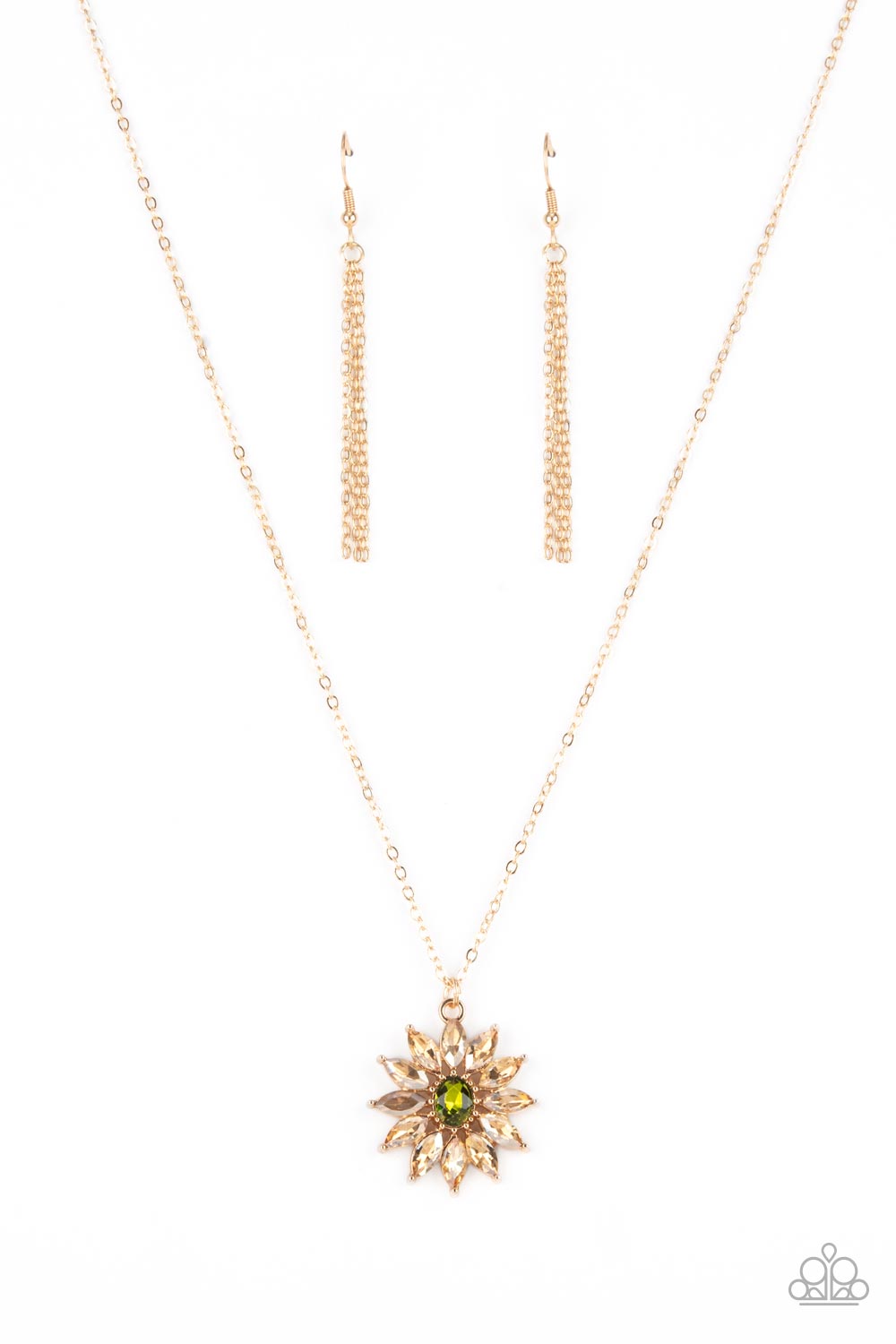 Formal Florals - Gold Necklace Paparazzi