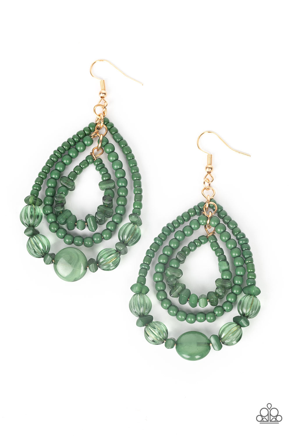Prana Party - Green Earrings Paparazzi