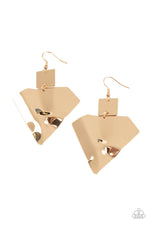 Load image into Gallery viewer, Deceivingly Deco  Gold Earrings
