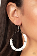 Load image into Gallery viewer, Loudly Layered - White Earrings Paparazzi
