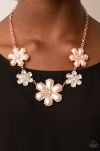 Fiercely Flowering - Copper Necklace Paparazzi