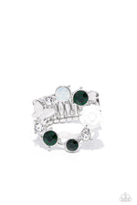 Load image into Gallery viewer, Butterfly Bustle Green Ring Paparazzi
