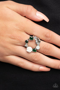Butterfly Bustle Green Ring Paparazzi