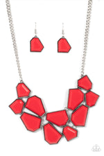 Load image into Gallery viewer, Double-DEFACED Red Necklace Paparazzi
