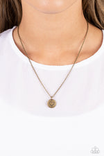 Load image into Gallery viewer, Stamped Sentiment - Brass Necklace
