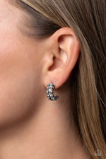 Load image into Gallery viewer, Bubbling Beauty - Silver Hoop Earrings
