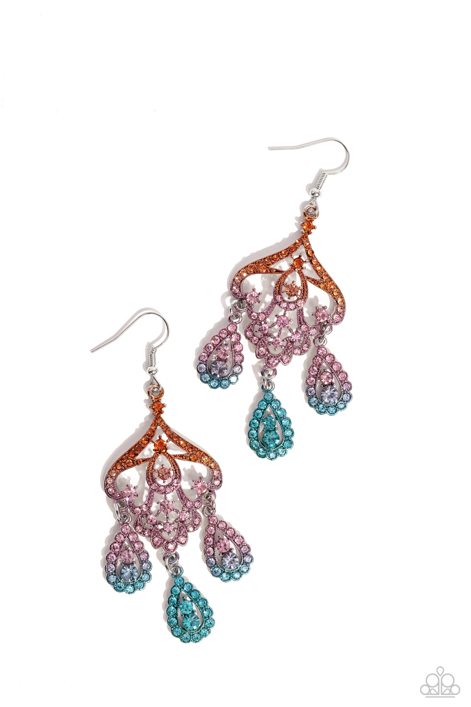 Chandelier Command - Multi Color Earrings