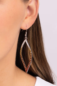 Admirable Asymmetry - Multi Color Earrings