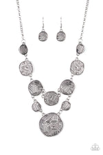 Load image into Gallery viewer, Metallic Patchwork - Silver Necklace Paparazzi
