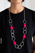 Load image into Gallery viewer, Modern Day Malibu Pink Necklace Paparazzi
