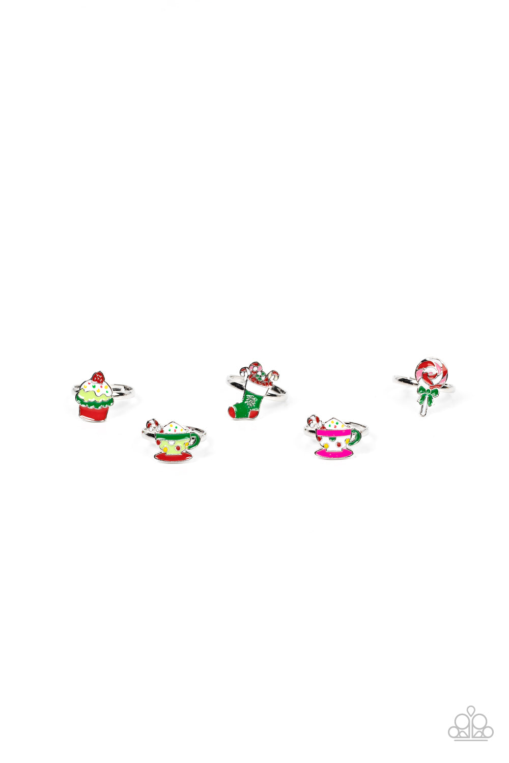 Candy Cane Starlet Shimmer Rings Paparazzi