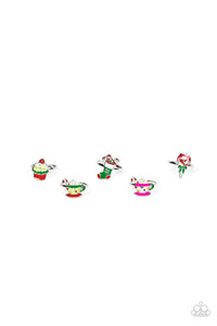 Candy Cane Starlet Shimmer Rings Paparazzi