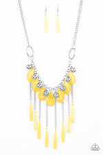 Load image into Gallery viewer, Roaring Riviera - Yellow Necklace Paparazzi
