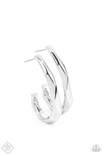 Load image into Gallery viewer, Made You HOOK Silver Hoop Earrings Paparazzi
