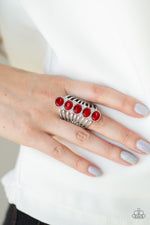 Load image into Gallery viewer, BLING Your Heart Out - Red Ring Paparazzi
