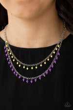 Load image into Gallery viewer, Dainty Distraction - Purple Necklace Paparazzi

